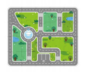 Dřevěné stavebnice - město s podložkou