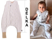 Letní spací pytel s nožičkami modré lístečky Kaarsgaren 