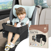Skládací stolek do auta s kapsou na tablet černý Sipo