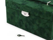 Šperkovnice 2 v 1 uzamykatelná růžová semiš