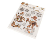 Vánoční samolepky plastické 3D na okna a dveře