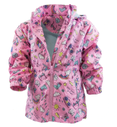 Dívčí jarní/podzimní bunda s potiskem a kapucí, Pidilidi, růžová