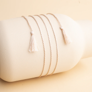 Hedvábná šňůrka k rolničkám - starorůžová