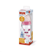 Skleněná kojenecká láhev NUK FC s kontrolou teploty 240 ml