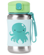 Spark Style Láhev s brčkem na vodu nerez 12 m+ Skip Hop