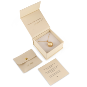 Těhotenský šperk bola Soul zlatá s broušeným povrchem + řetízek Moniel