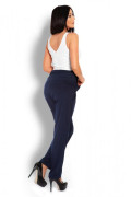 Těhotenské kalhoty/tepláky s vysokým pásem - Granátové Be MaaMaa
