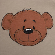 Kojenecké bavlněné body s krátkým rukávem New Baby BrumBrum Latte brown