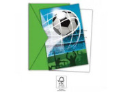 Pozvánky a obálky EKO - Fotbal 6 ks
