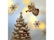 Vánoční samolepky plastické 3D na okna a dveře