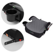 Dětský podsedák do auta ISOFIX i-Size s držákem na nápoje, pro výšku 125–150 cm šedý