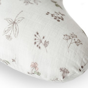 Polštář na kojení Huggy 150x60x37 cm Basic Mušelín Small Twigs Ceba 