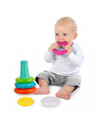 Plastové navlékací kroužky pastelové Playgro