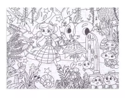 Vybarvovací puzzle Utajená zahrada 100 ks