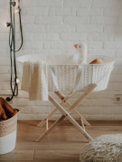 Mojžíšův košík pro miminko Paper Dream white + matrace Airdream Ahojbaby