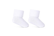 Kojenecké ponožky ohrnovací bílé Be Snazzy
