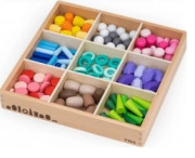 Dřevěné přírodní bloky 141 kusů