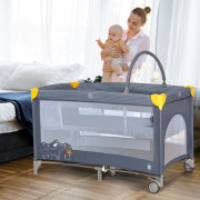 Complet duo cestovní postýlka s druhým dnem a hrazdičkou Asalvo
