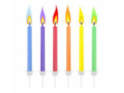 Svíčky dortové s barevným plamenem, 6 ks