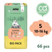 Eko pleny Muumi Baby 5 Maxi+ 10–16 kg 66 ks