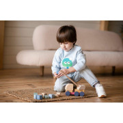 Autojeřáb s magnetem - dřevěná skládačka 14 dílů Cubika