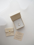 Těhotenský šperk bola Moon stříbrná s broušeným povrchem + řetízek Moniel