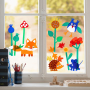 Kreativní sada Okenní obrázek Ahoj, lesní zvířátka! Haba