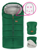 Zimní set fusak Jibot horizontal 3v1 + rukavice na kočárek Jasie Petite & Mars