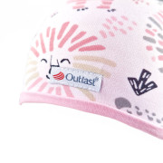 Čepice podšitá Outlast® - bílá lvi/růžová baby Vel. 2 (39-41 cm)