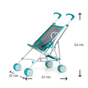 Dětský golfový kočárek pro panenky Julia Prestige Mint Milly Mally