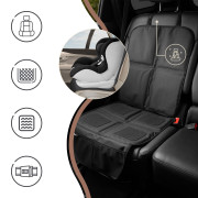 Ochrana na sedadlo vozidla s protiskluzovým silikonem, černá Sipo