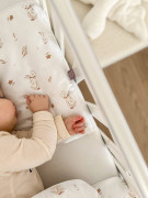 Dětské povlečení do postýlky 100 x 135 cm bavlněný satén Husy Infantilo