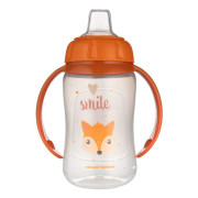 Hrneček tréninkový Cute Animals se silikonovým pítkem 320 ml Canpol babies