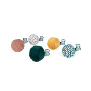Senzorické textilní míčky pro miminko Stimuli 5 ks Kaloo