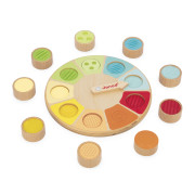 Kruhové dotykové senzorické pexeso s různými povrchy Janod