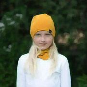 Jarní čepice BIO Galaxie - okrová Esito 