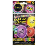 Nafukovací balónky svítící Happy Birthday 4 ks