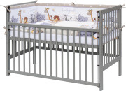 Dětská postýlka s kompletní výbavou ZOO 120 x 60 cm béžová Scarlett 