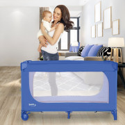 Cestovní postýlka Betsi s unikátním systémem skládání Ultra-fast blue Asalvo