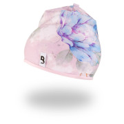 Čepice podšitá Outlast® - starorůžová modré kytky/růžová baby
