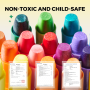 Jemné voskovky Smývatelné Glitter 24 ks