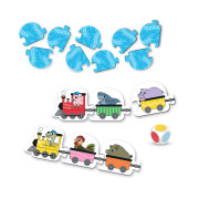 První hraní Barevný vláček naučná hra Dino