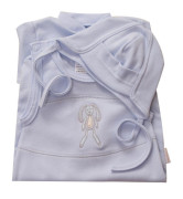 Souprava do porodnice 3 dílná Králíček MKcool Světle modrá