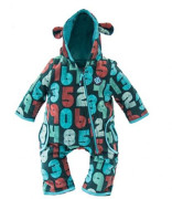 Zimní overal microfleecový propínací s kapucí, Pidilidi tyrkysová