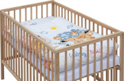 Dětská postýlka přírodní s kompletní výbavou 120 x 60 cm Palpy Scarlett