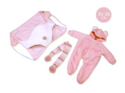 Obleček pro panenku miminko New Born velikosti 35-36 cm Llorens 2dílný růžový