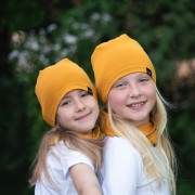 Jarní čepice BIO Galaxie - okrová Esito 