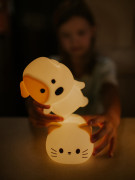 LED silikonová noční lampička Rgb se zvukem - kočička Mary's