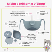 Miska s brčkem a víčkem 3v1 B.box 