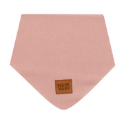 Kojenecký bavlněný šátek na krk New Baby Favorite růžový S
